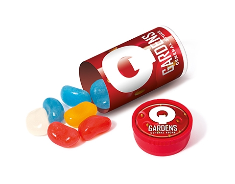 Mini Clear Sweet Tubes - Branded Jelly Beans
