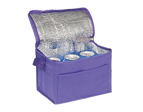 Summer Fresh 6 Can Foldable Cooler Bags - Purple