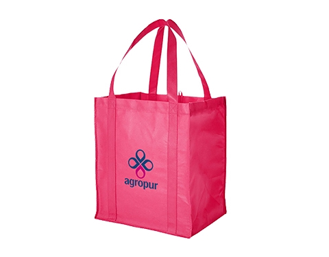 Cheltenham Non-Woven Grocery Tote Bags - Pink