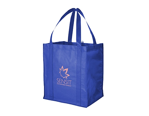 Cheltenham Non-Woven Grocery Tote Bags - Royal Blue