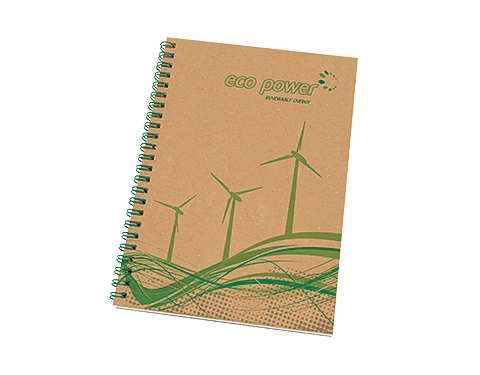 A5 Natural Recycled Spiral Bound Notepad