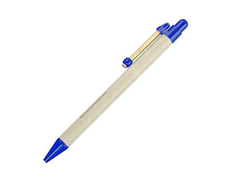 Amazon Round Clip Recycled Pens - Blue