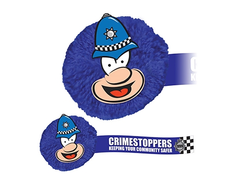 Policeman Mophead Card Face Logo Bug
