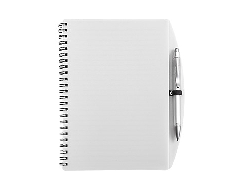 Sorento A5 Notebook & Pen - White