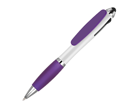Contour Tricolour Stylus Pens - Purple
