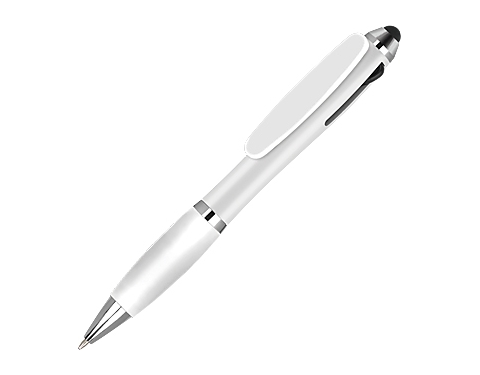 Contour Tricolour Stylus Pens - White