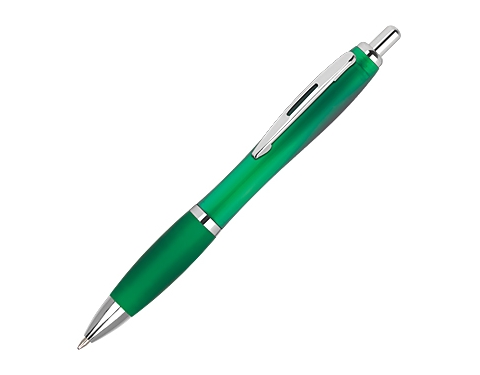 Branded Contour Frost Pens - Green