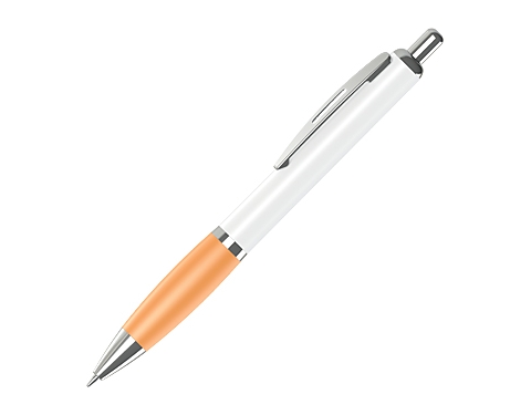 Branded Contour Wrap Pens - Orange