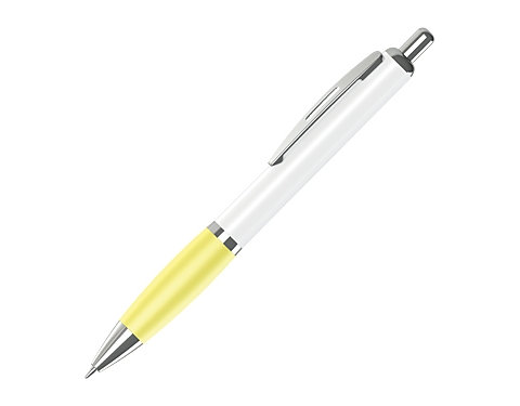 Branded Contour Wrap Pens - Yellow