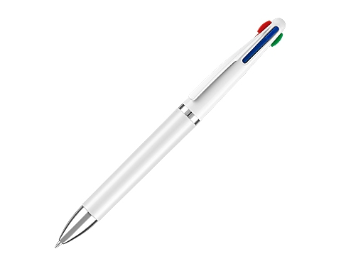 Quad Multi Colour Ink Pens - White
