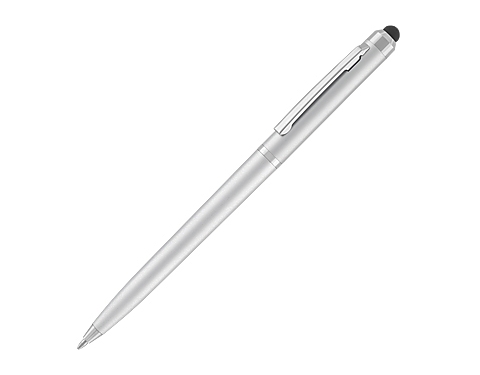 Printed SuperSaver Touch Budget Stylus Pens - Silver