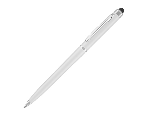 Branded SuperSaver Touch Budget Stylus Pens - White