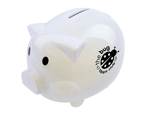 Super Saver Piggy Banks - White