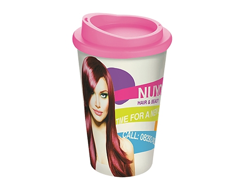 ColourBrite 350ml Americano Coffee Take Away Mugs - Pink