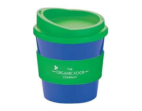 Americano Primo Grip 250ml Vending Take Away Mugs - Mid Blue / Green