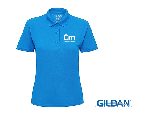 Gildan Womens Performance Double Pique Sports Polo Shirts - Coloured