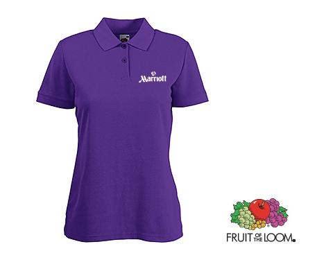 Fruit Of The Loom Women's Fit Polo - Coloured