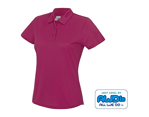 AWDis Women's Performance Polo Shirts - Hot Pink