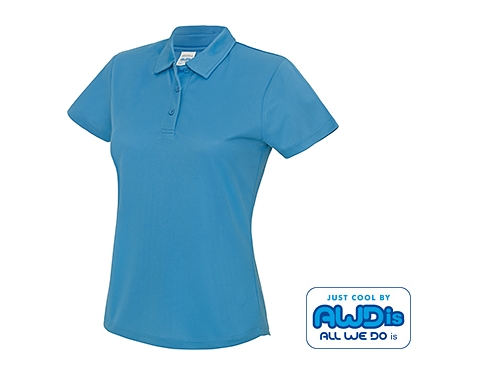AWDis Women's Performance Polo Shirts - Sapphire Blue