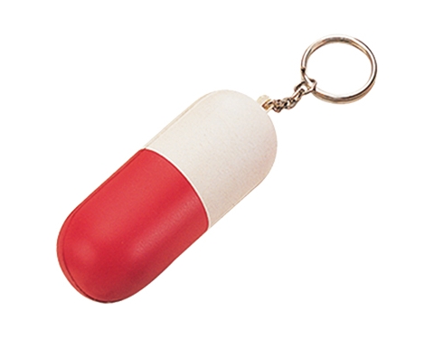 Branded Capsule Keyring Stress Toy