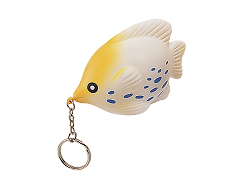 Tropical Fish Keyring Stress Toys - Blue/Yellow
