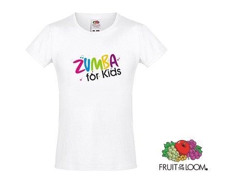 Fruit Of The Loom Sofspun Girls T-Shirts - White