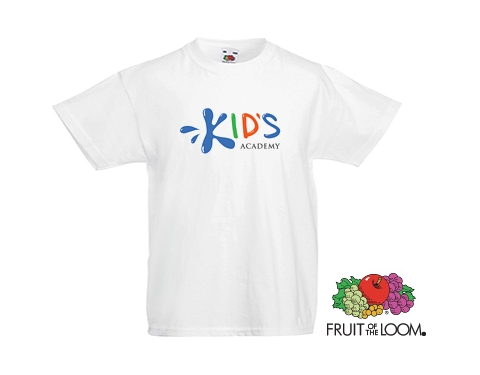 Fruit Of The Loom Value Weight Kids T-Shirt - White