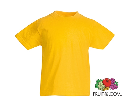 Fruit Of The Loom Value Weight Kids T-Shirts - Sunflower
