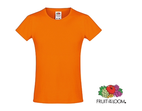 Fruit Of The Loom Sofspun Girls T-Shirts - Orange