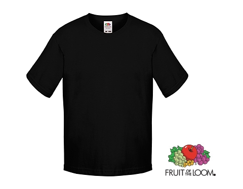 Fruit Of The Loom Sofspun Boys T-Shirts - Black