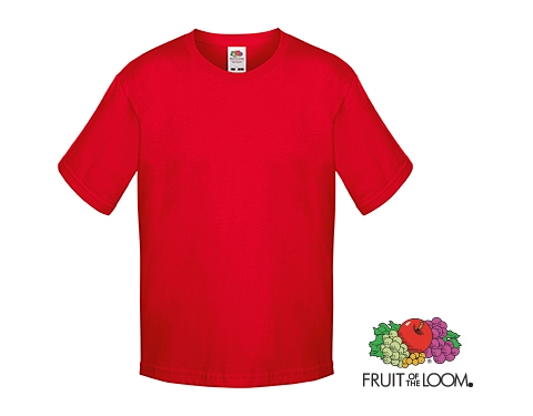 Fruit Of The Loom Sofspun Boys T-Shirts - Red