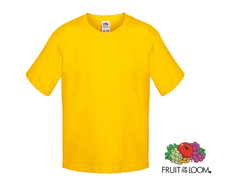Fruit Of The Loom Sofspun Boys T-Shirts - Sunshine Yellow