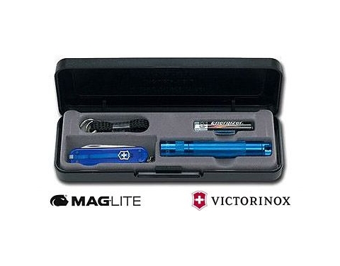 Maglite Solitaire & Victorinox Classic SD Set