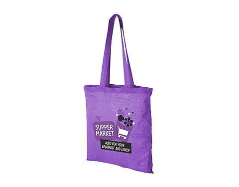 Carolina Long Handled Cotton Tote Bags - Lavender
