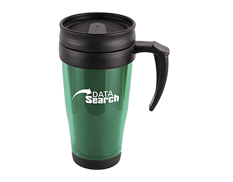 Echo Coloured 400ml Thermo Travel Mugs - Green