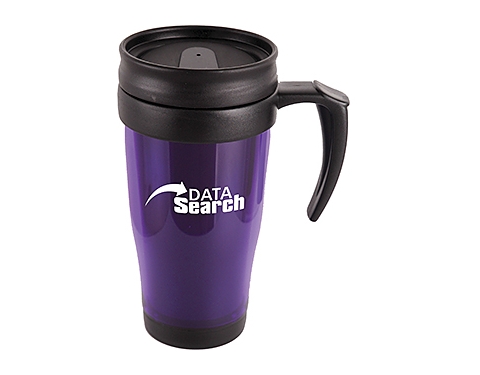 Echo Coloured 400ml Thermo Travel Mugs - Purple