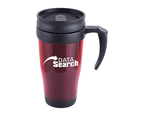 Echo Coloured 400ml Thermo Travel Mugs - Red