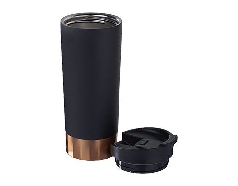 Pedova 500ml Copper Vacuum Insulated Travel Tumblers - Black