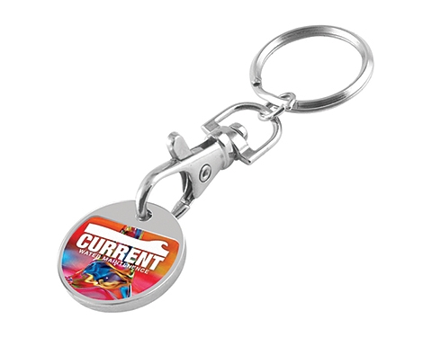 ColourBrite Trolley Coin Keyring