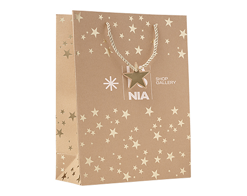 Sparkle Festive Paper Gift Bags - Gold