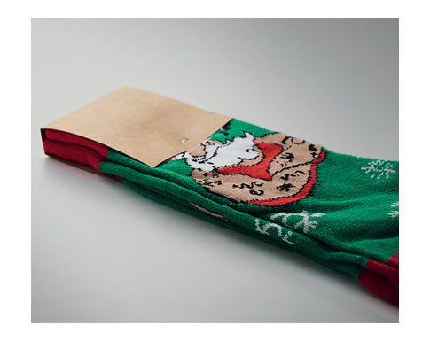Joyful Christmas Socks - Green