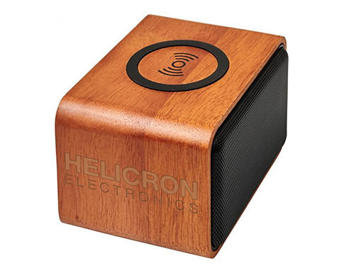Lexicon Wooden Bluetooth Speaker With Wireless Charging Pad
