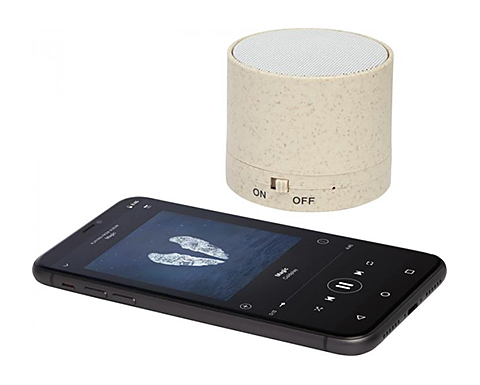 Melody Wheat Straw Bluetooth Speakers - Natural