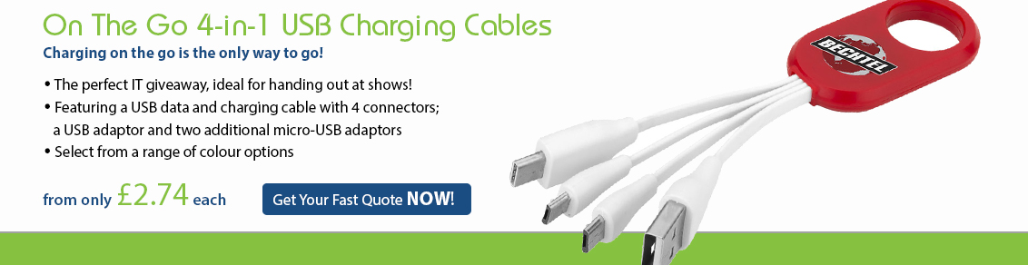 On The Go 4-in-1 USB Charging Cables