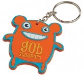 Bespoke Shaped 2D Soft Flexible PVC Keyrings embossed with your design at GoPromotional