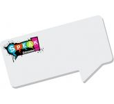 Printed 125 x 75mm Speech Bubble Shaped Sticky Notes at GoPromotional