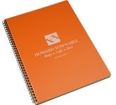 Custom printed A4 Spectrum Polyprop Wirebound Notepads in a choice of colours at GoPromotional