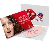 Heart Shaped Covered Sticky Notes personalised in full colour with a corporate design at GoPromotional
