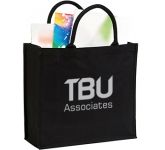 Broomfield 7oz Coloured Cotton Canvas Bags in black with your custom printed logo