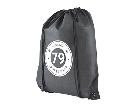 Caterham Recycled Non-Woven Drawstring Bags - Black
